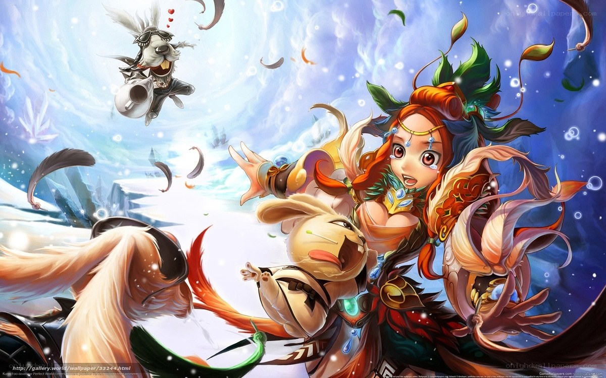 fantasy characters in action