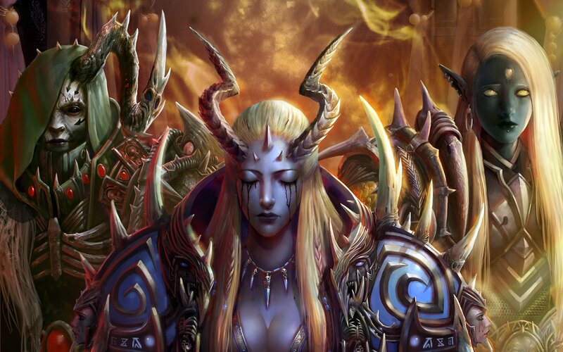 Fantasy characters in armor