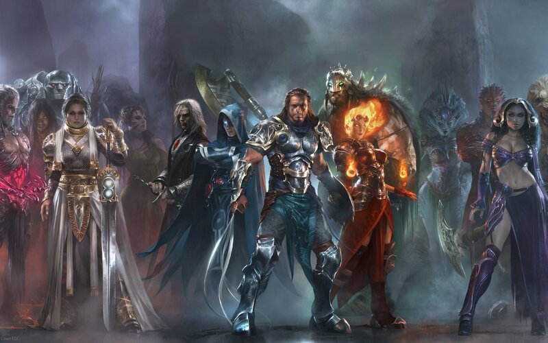 Fantasy Characters in Armor — Gray, Dramatic