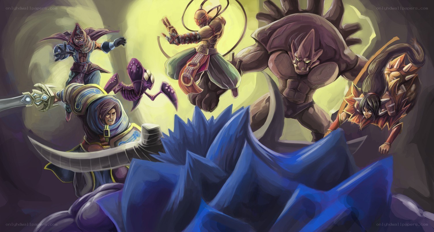 fantasy characters in battle