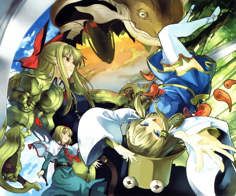 Fantasy characters in battle