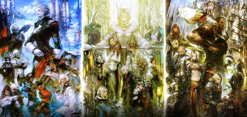 Fantasy Characters in Battle — Blue, Dramatic, Digital Art, Castles