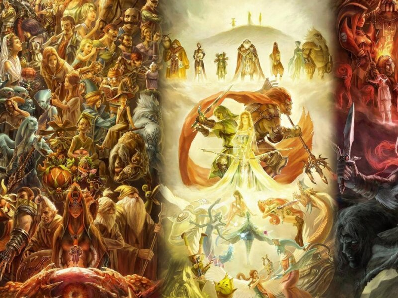 Fantasy Characters in Battle — Gold, Epic