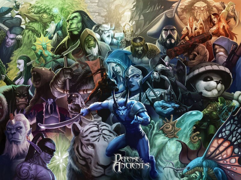 Fantasy Characters in Battle — Green, Dramatic, Digital Art