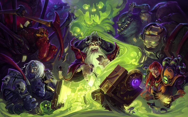 Fantasy Characters in Battle — Green, Dramatic, Night