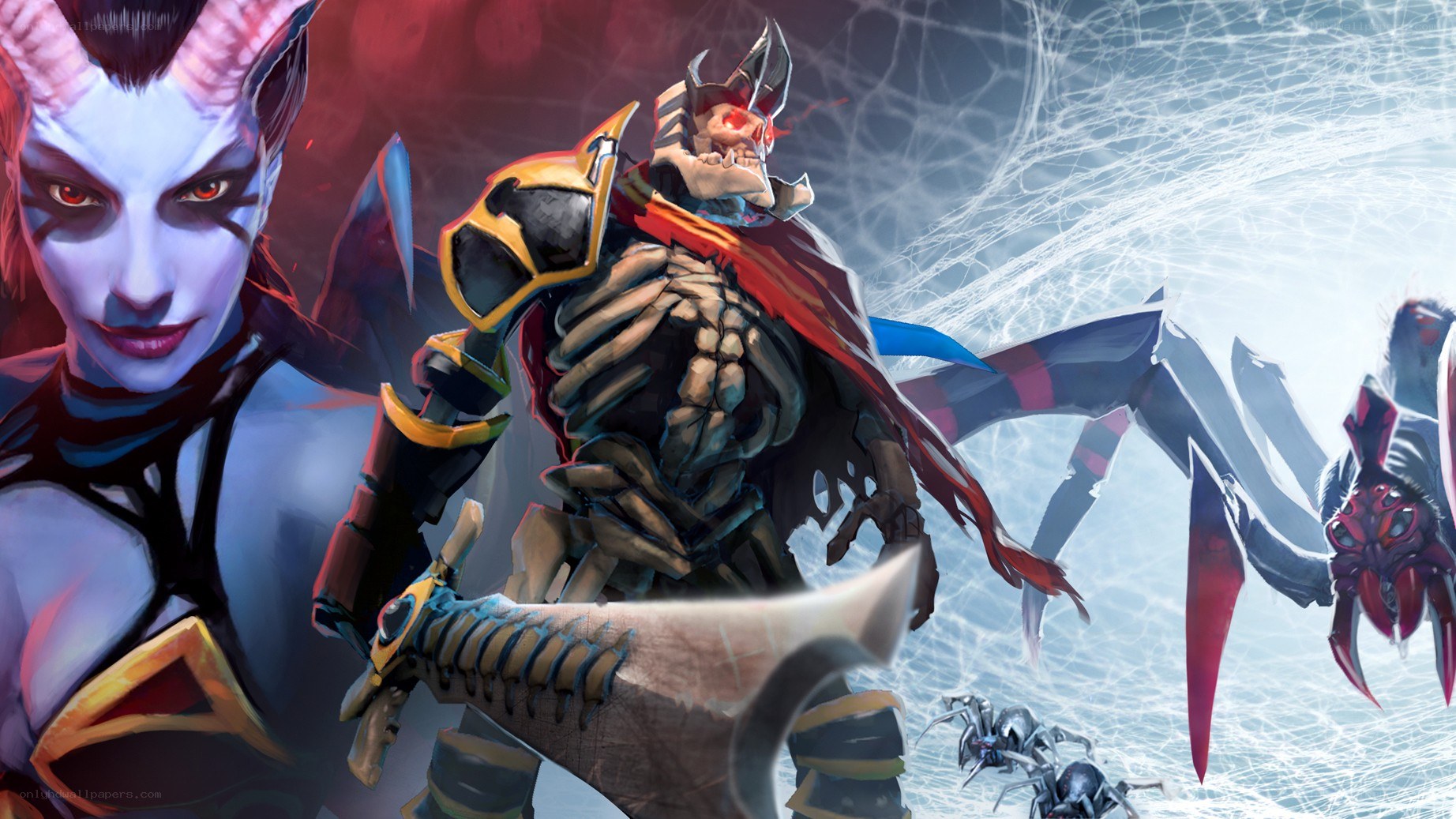 Fantasy characters in combat