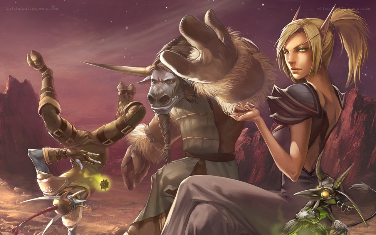 fantasy characters in desert