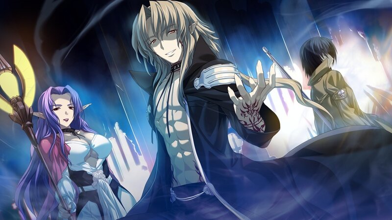 Fantasy characters in dramatic scene