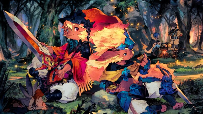 Fantasy Characters in Forest — Orange