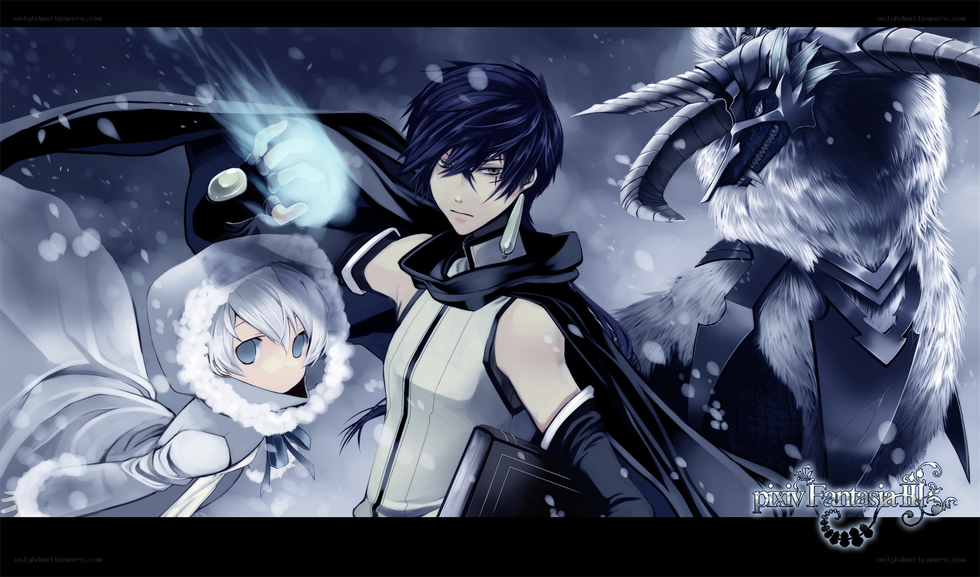 fantasy characters in snow