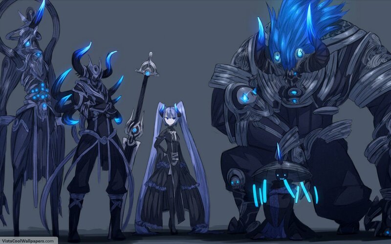 fantasy characters with blue energy