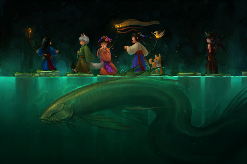 fantasy characters with fish