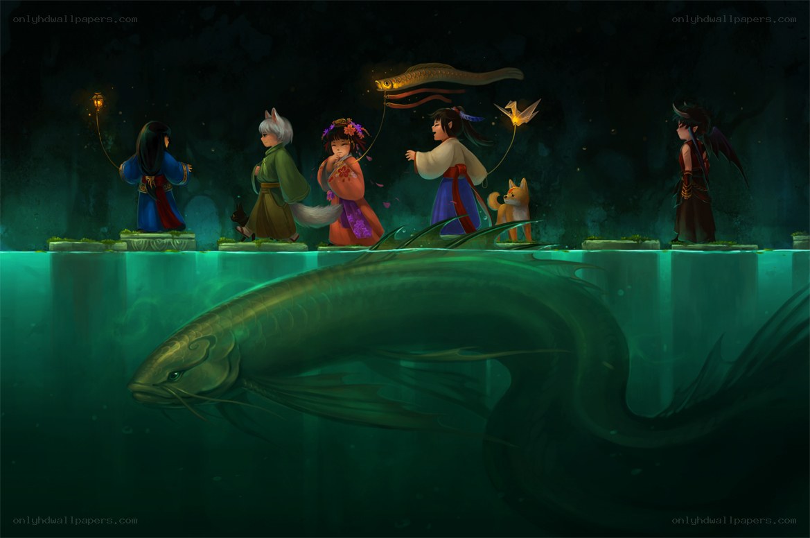 fantasy characters with fish