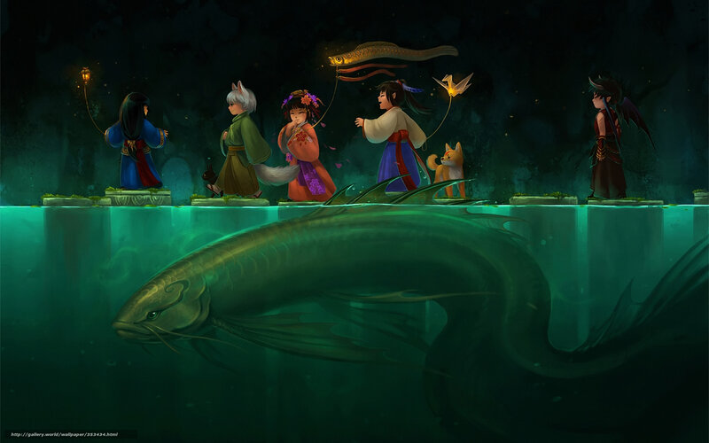 fantasy characters with fish