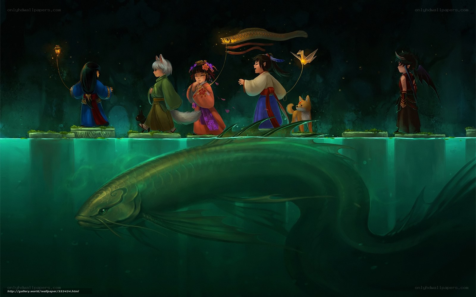 fantasy characters with fish