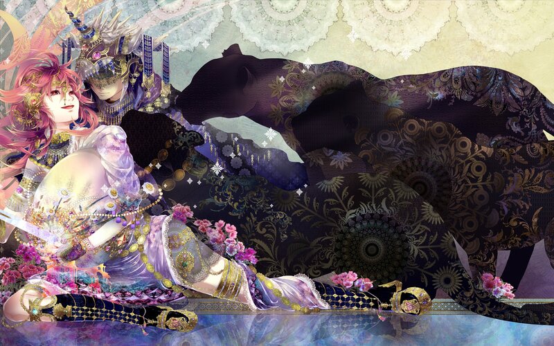 fantasy characters with ornate armor