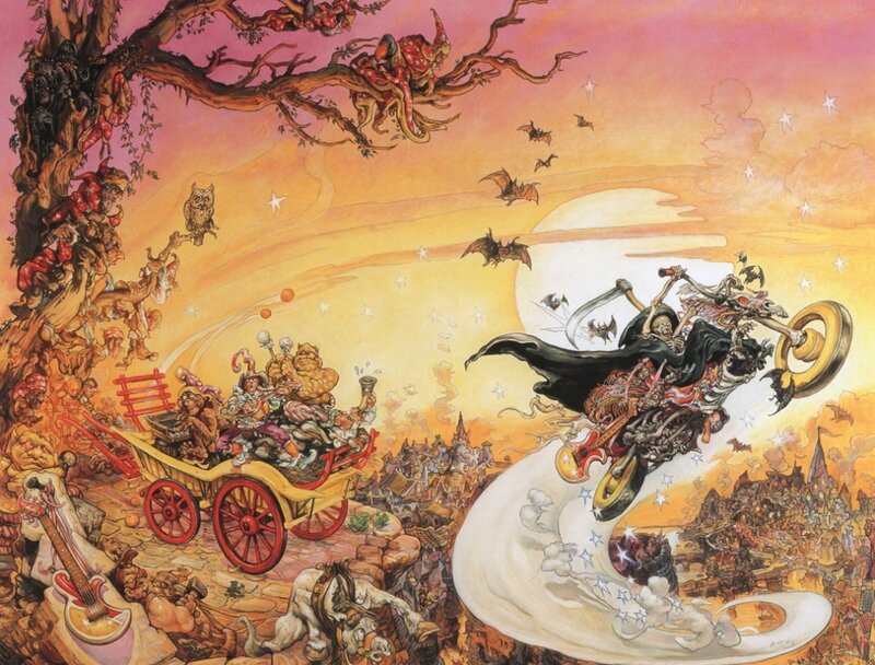 Fantasy chase scene artwork