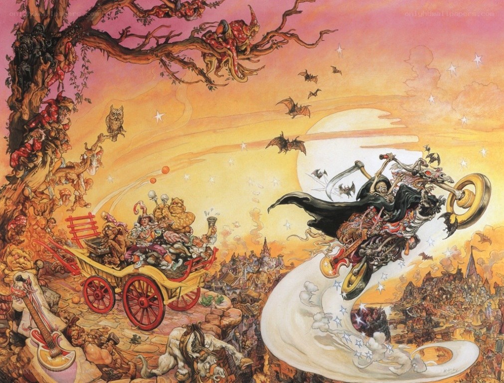 Fantasy chase scene artwork