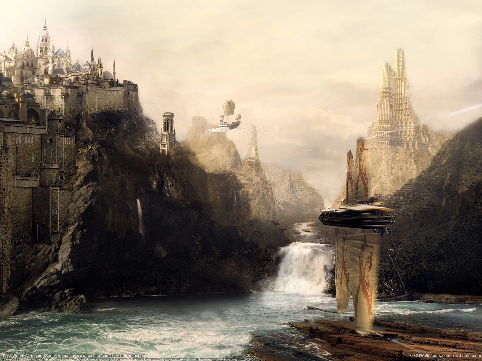 Fantasy city by the river