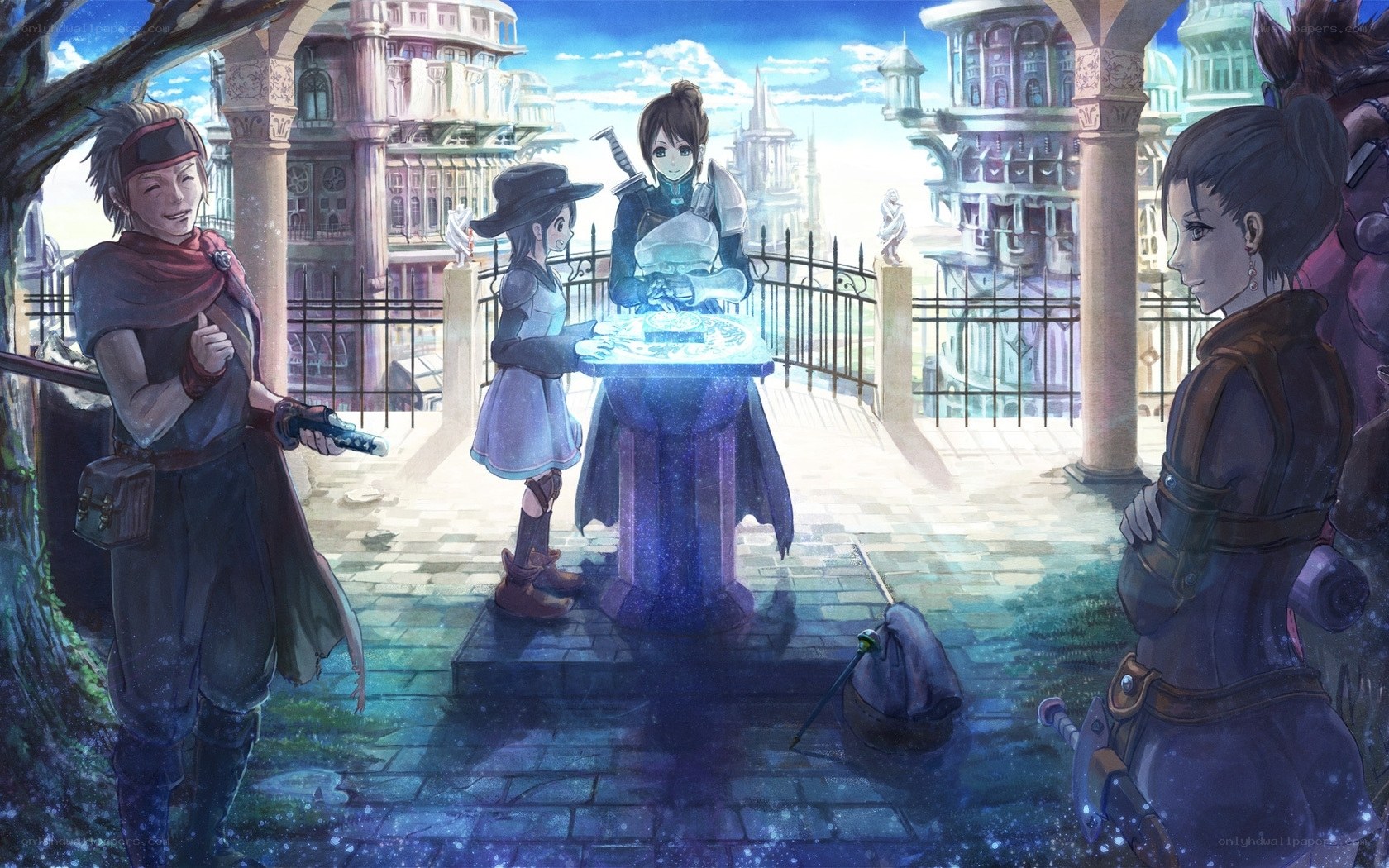 Fantasy city gathering