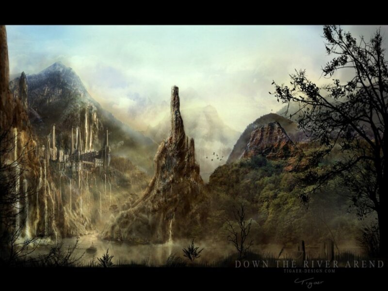 Fantasy City in Mountains — Brown