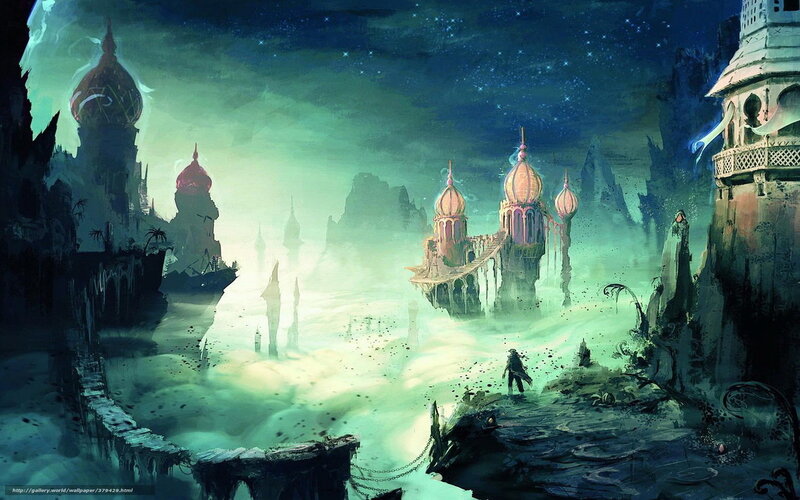 fantasy city in the clouds