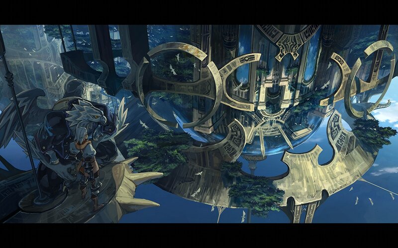 fantasy city in the sky