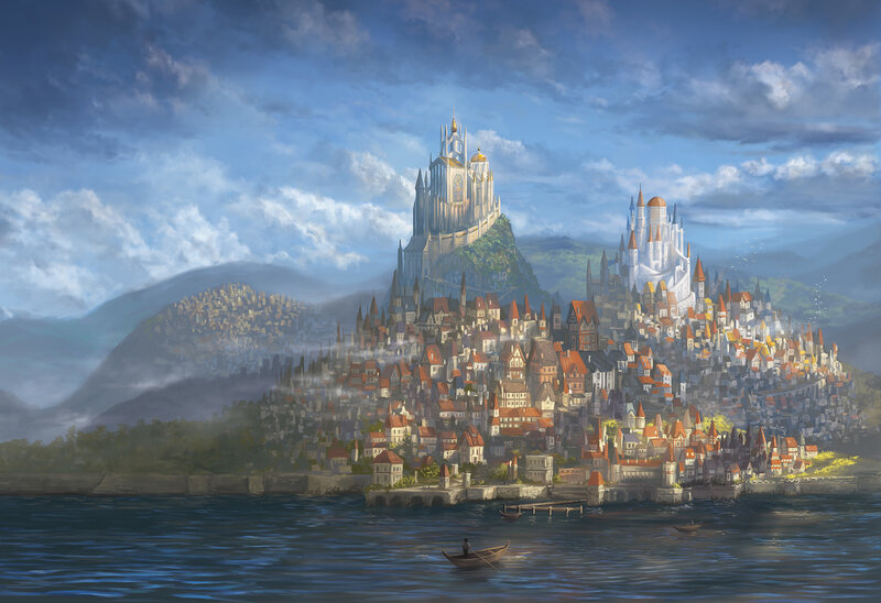 Fantasy City on a Hill