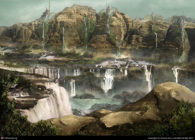 Fantasy City on Cliffs