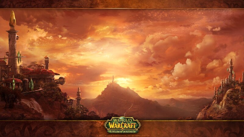 Fantasy Cityscape at Sunset — Orange, Dramatic
