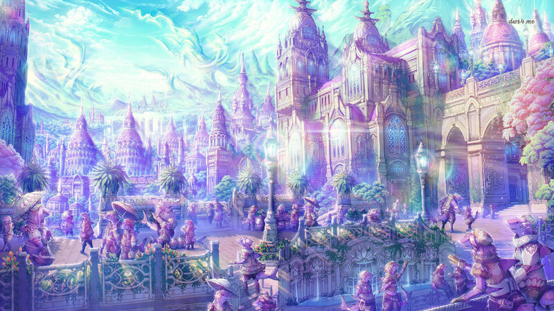 Fantasy Cityscape — Purple, Serene, Morning