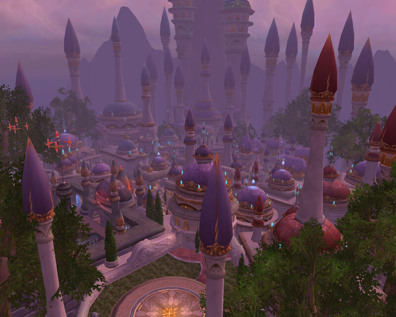 Fantasy Cityscape — Purple, Serene