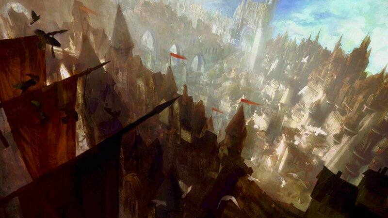 Fantasy Cityscape View — Brown