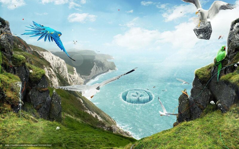 fantasy coastal landscape