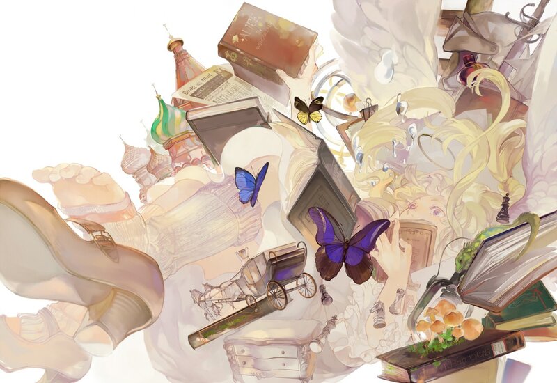 fantasy collage of objects