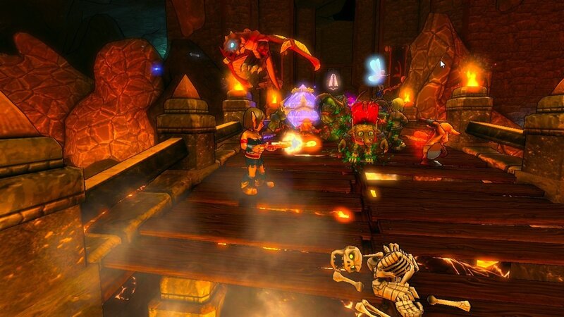 Fantasy combat in a dungeon