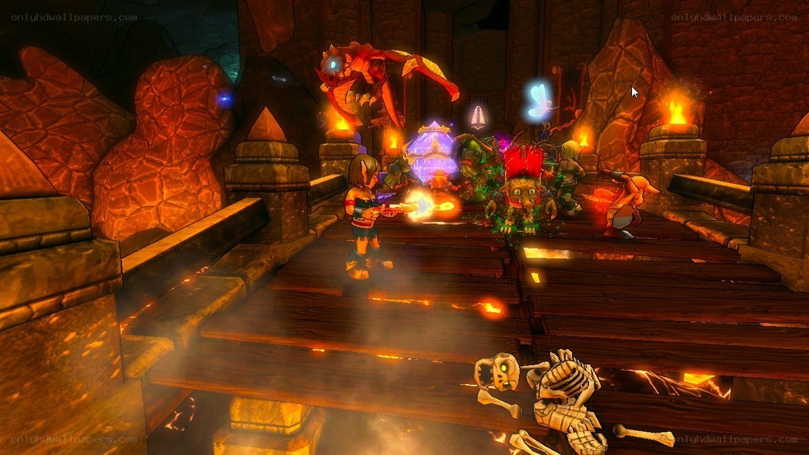 Fantasy combat in a dungeon