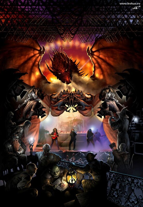 Fantasy concert with dragon