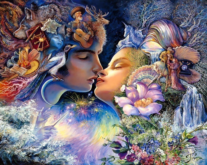 Fantasy couple in dream world