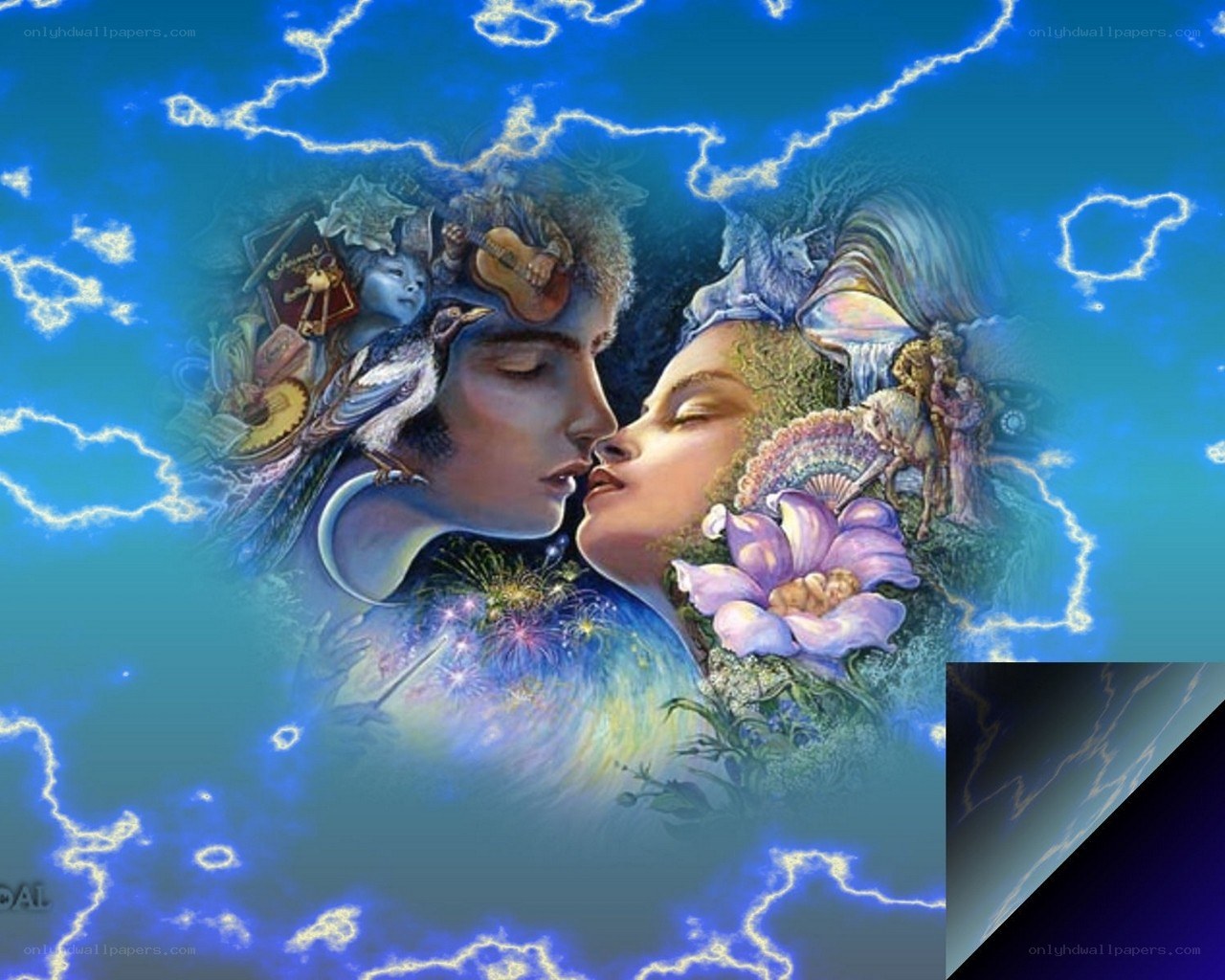 Fantasy couple in dream world