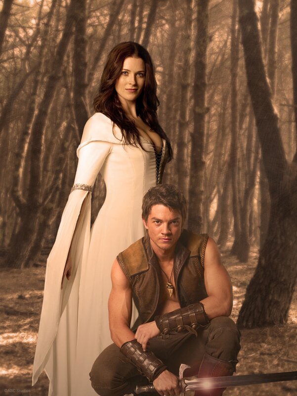 Fantasy couple in forest