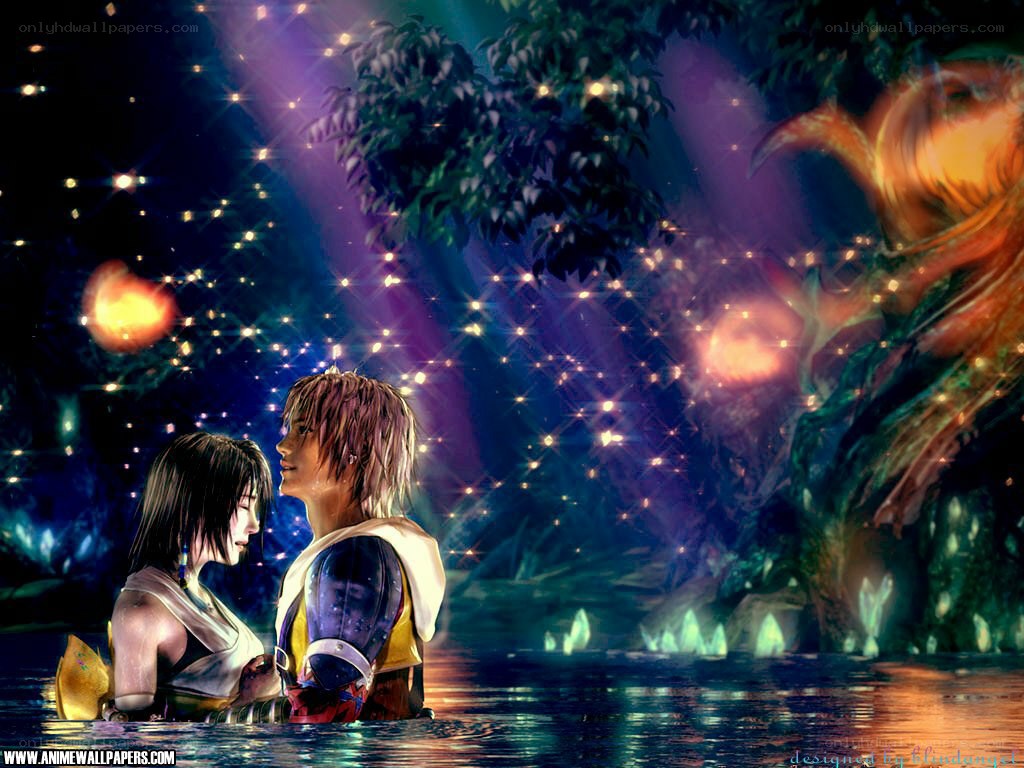 fantasy couple in glowing forest