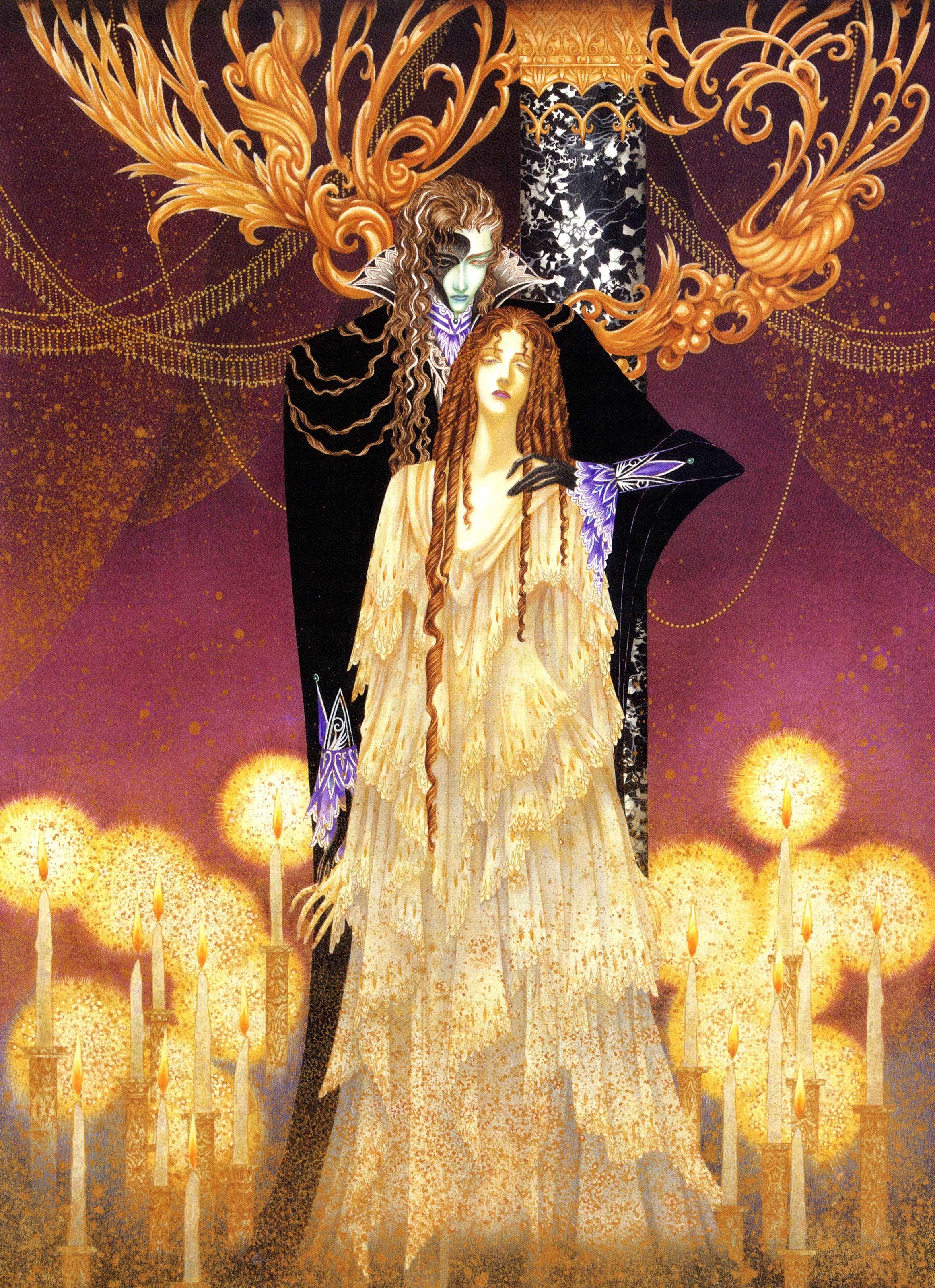 Fantasy couple in ornate setting