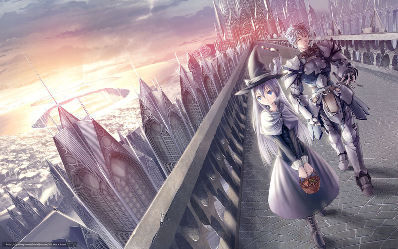Fantasy couple on a bridge