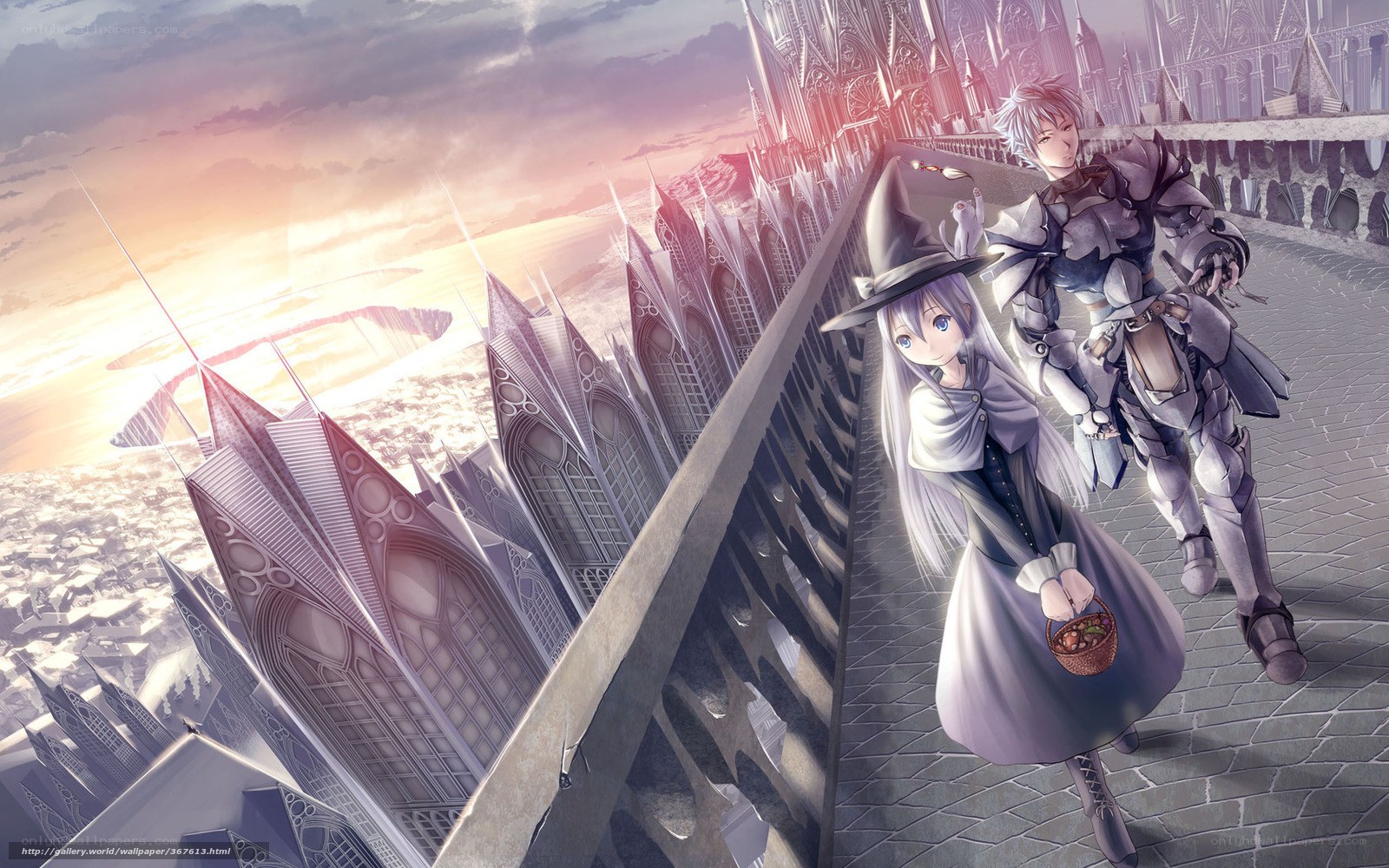Fantasy couple on a bridge