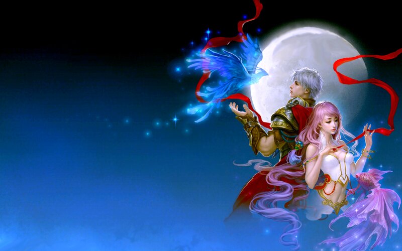 Fantasy Couple with Birds
