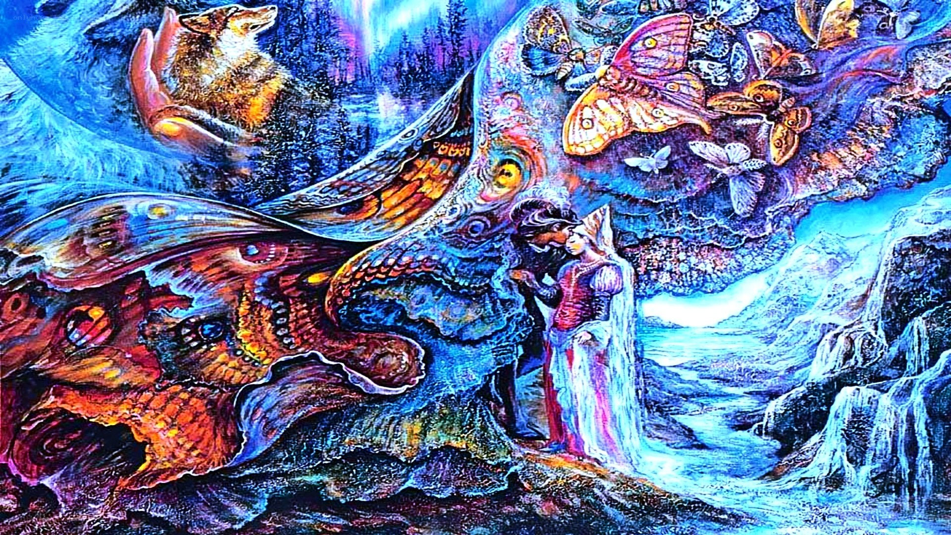 fantasy couple with butterflies