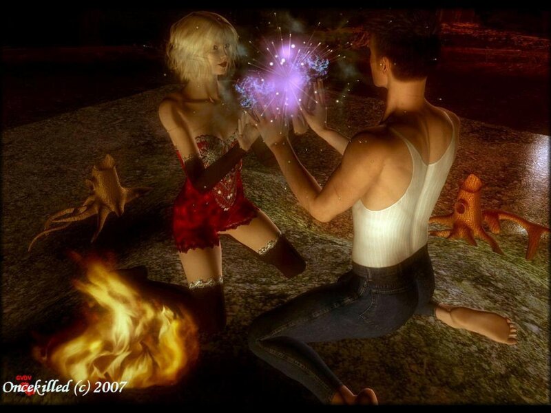 Fantasy couple with magic