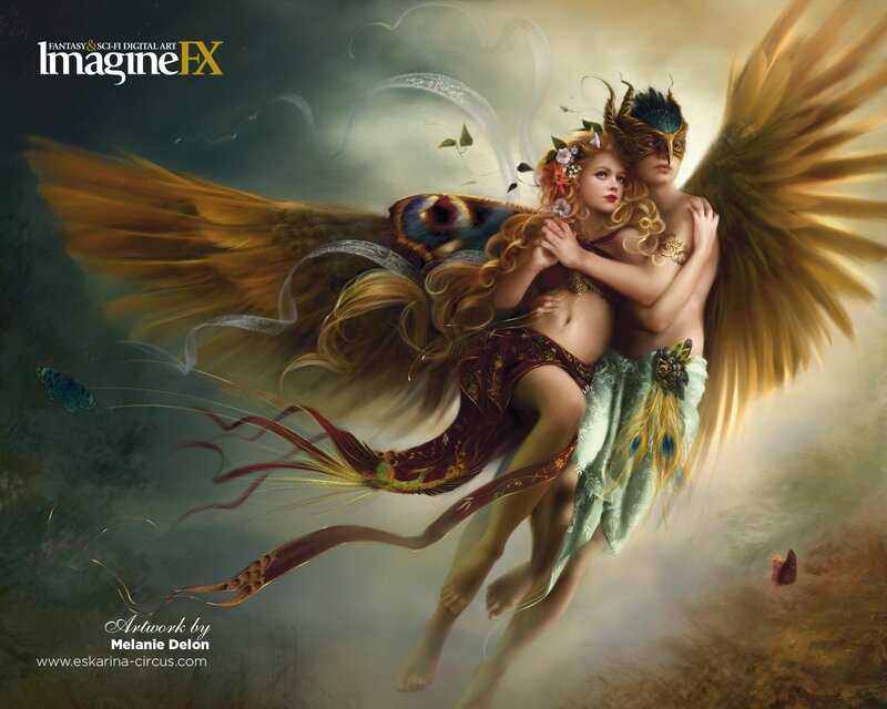Fantasy couple with wings
