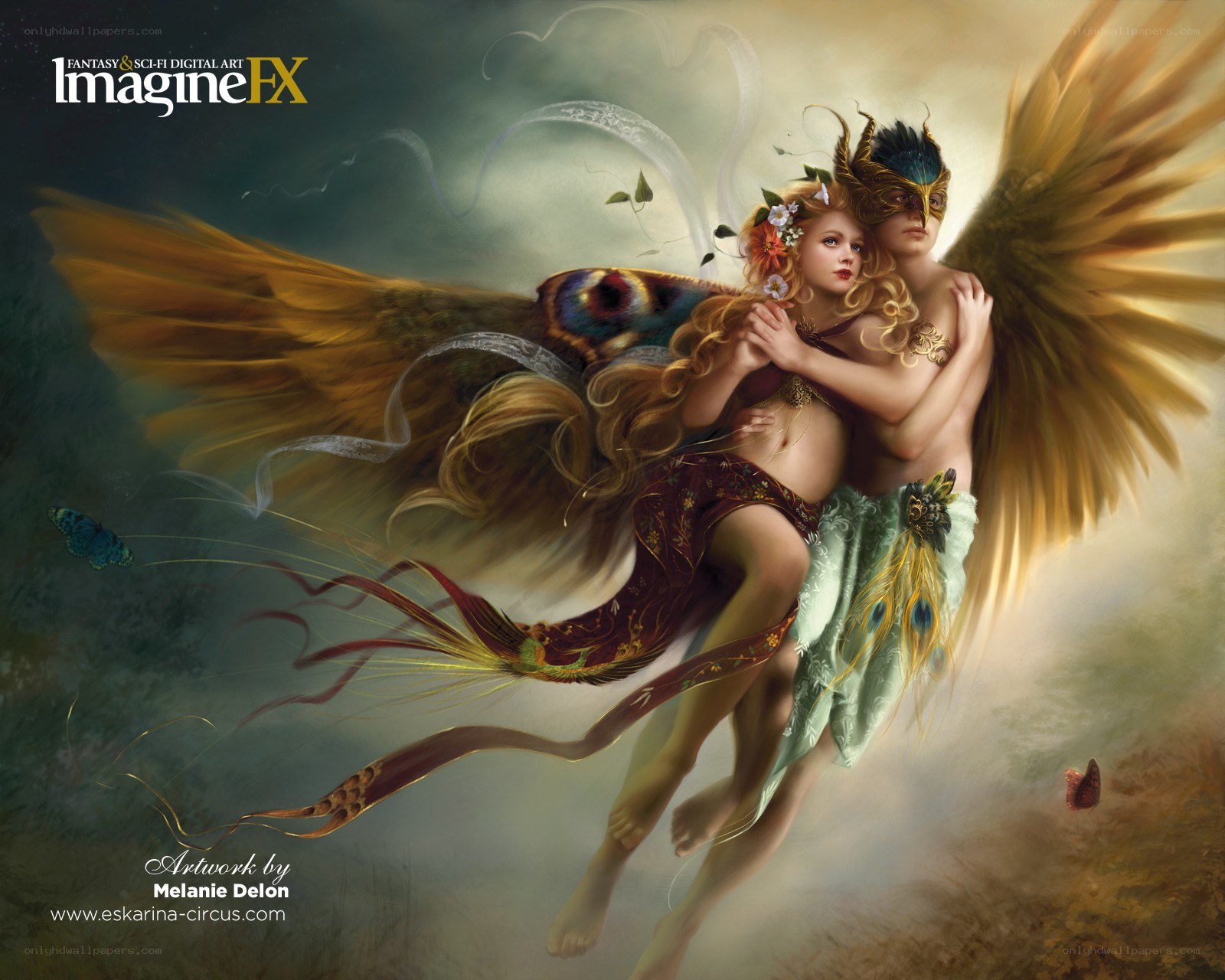Fantasy couple with wings